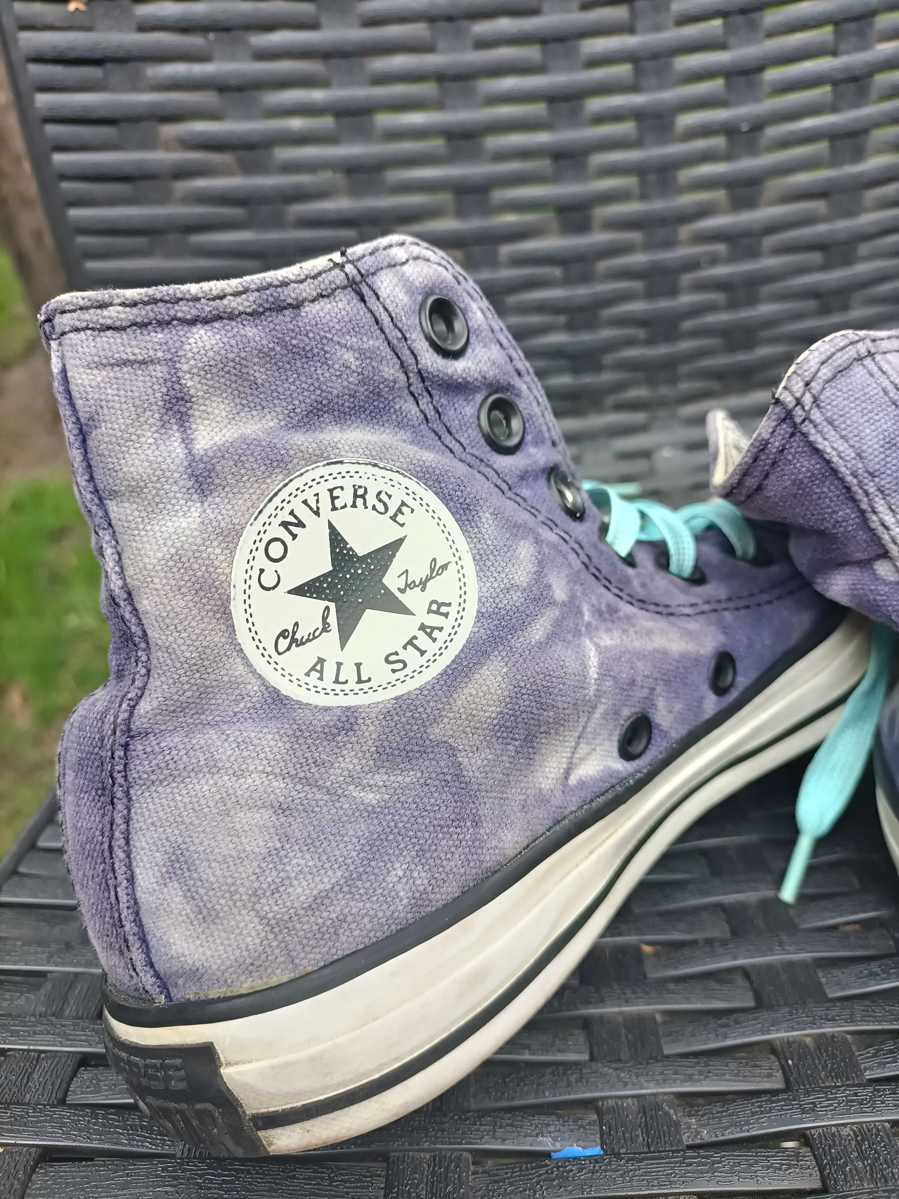 Fioletowe długie trampki Converse 36 unisex