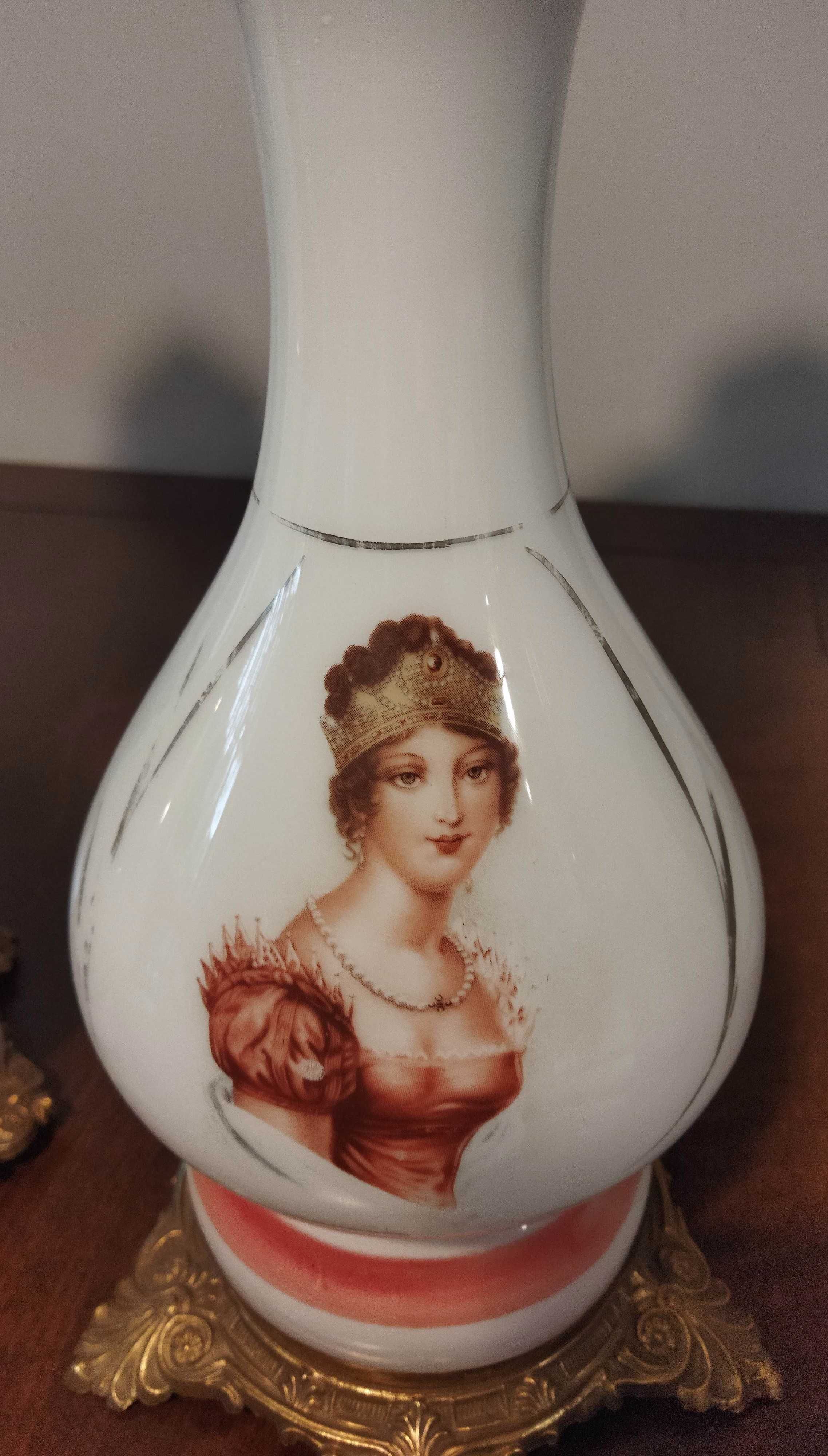 Lampy naftowe 2 szt. para lamp szkło kolorowe Napoleon Józefina