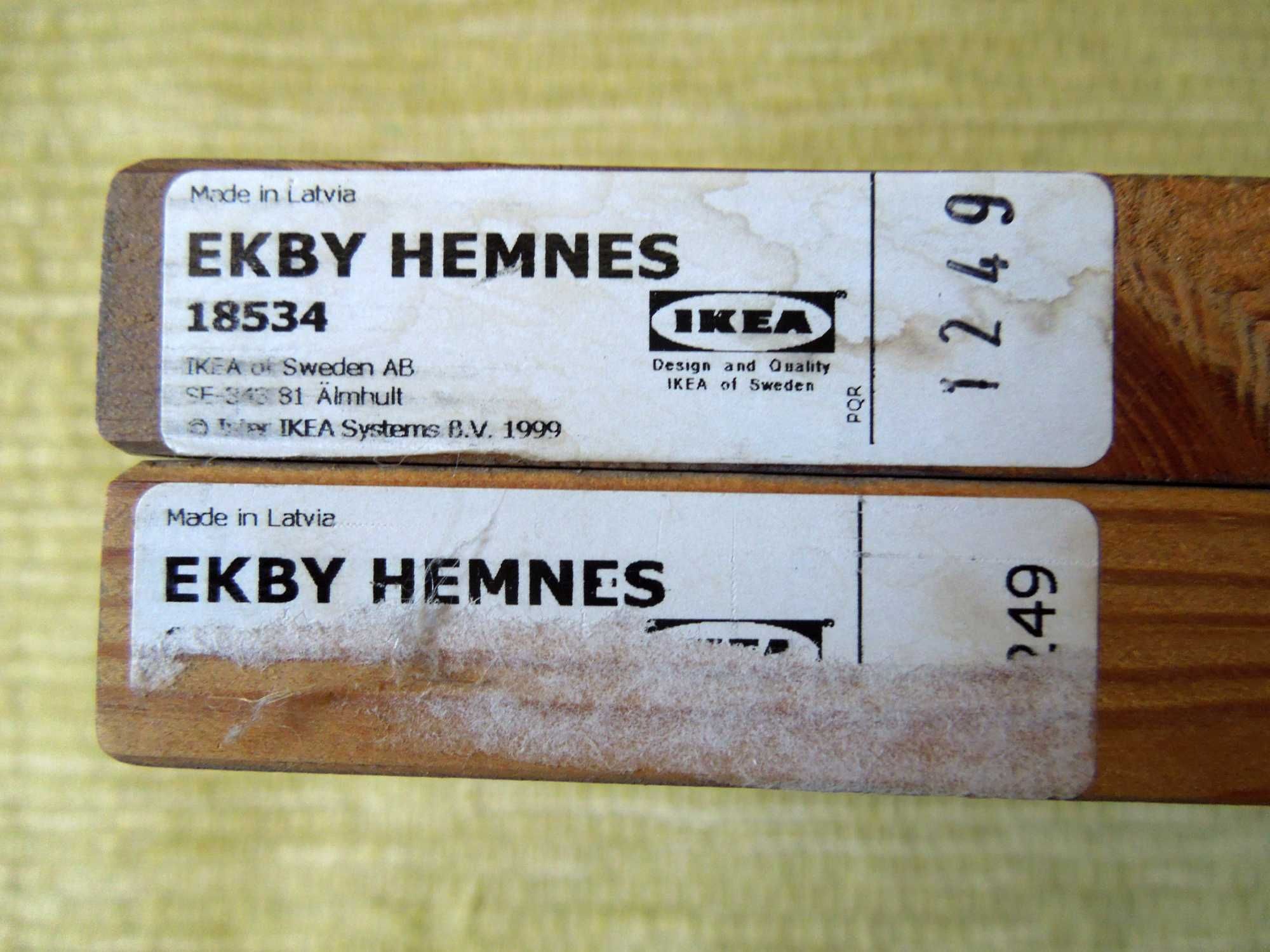 2 prateleiras IKEA HEMNES grey-brown e 2 suportes IKEA HENSVIK - white