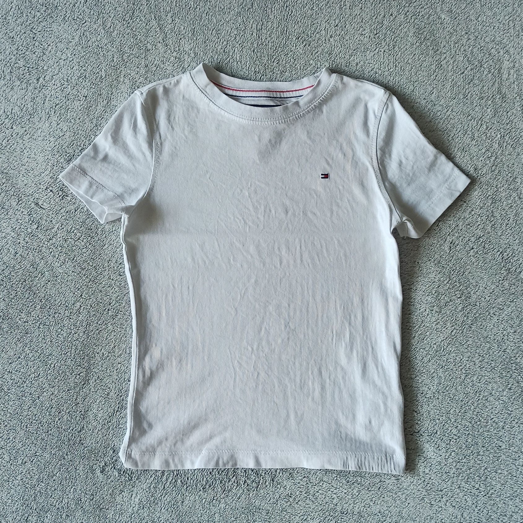 Tommy Hilfiger t-shirt 104 biała koszulka bluzka oryginał stan bdb let