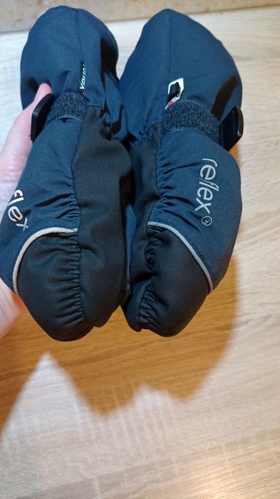 Śliczne rękawiczki zimowe wełniane, Wełna Wool Reflex 128/140