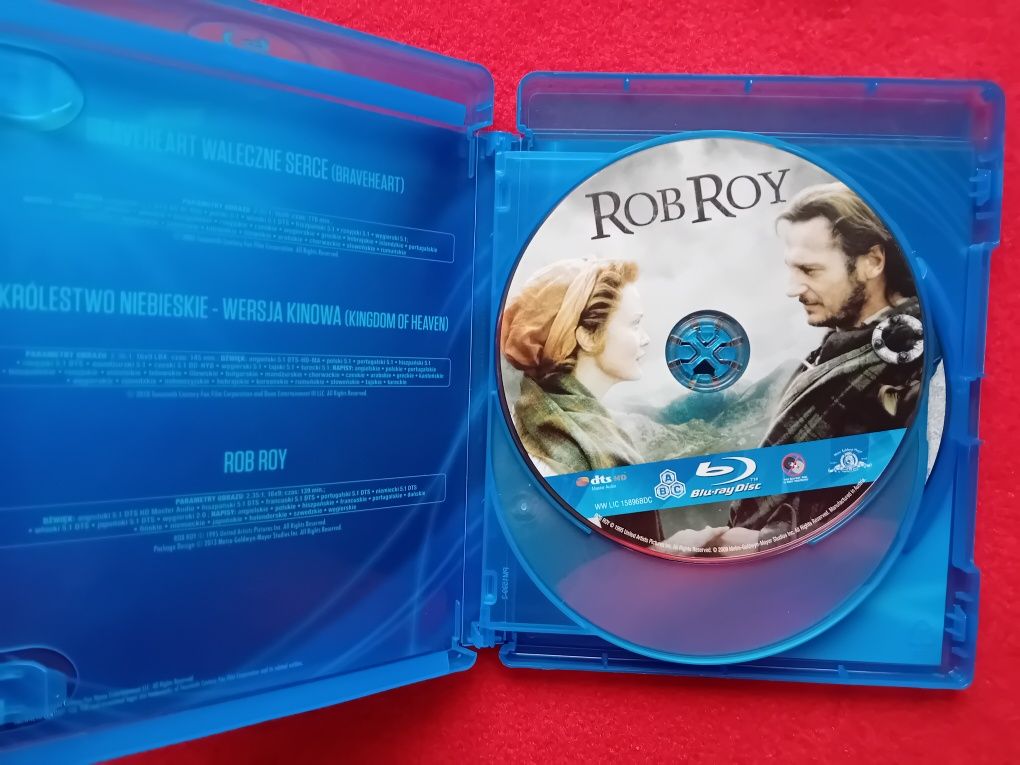 Braveheart  / Królestwo Niebieskie / Rob Roy [BOX] [3Blu-Ray]