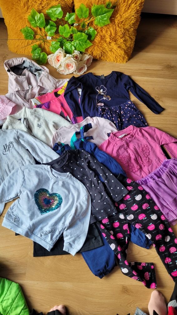 Paka ubrań bluzki bluzy spódniczka legginsy kurtka czapka H&M Coccodri