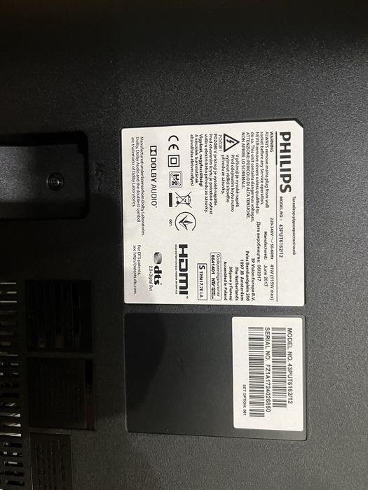 ДЕФЕКТ  Smart телевізор LСD 43" Philips 43PUT6162/12 з Т2