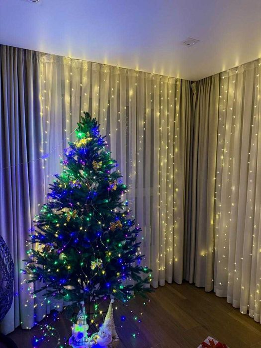 гірлянда на ялинку, гірлянда кінський хвіст, герлянда роса