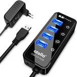 USB z zasilaczem, koncentrator USB 3.0, 4 Porty