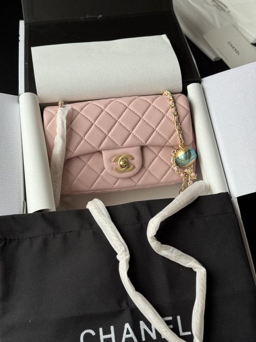 Сумка Chanel 1,55 шкіра | рожева