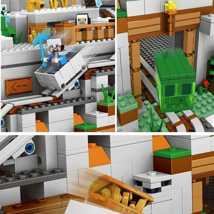 Огромный Лего Майнкрафт Горная пещера, 1089 деталей. MINECRAFT