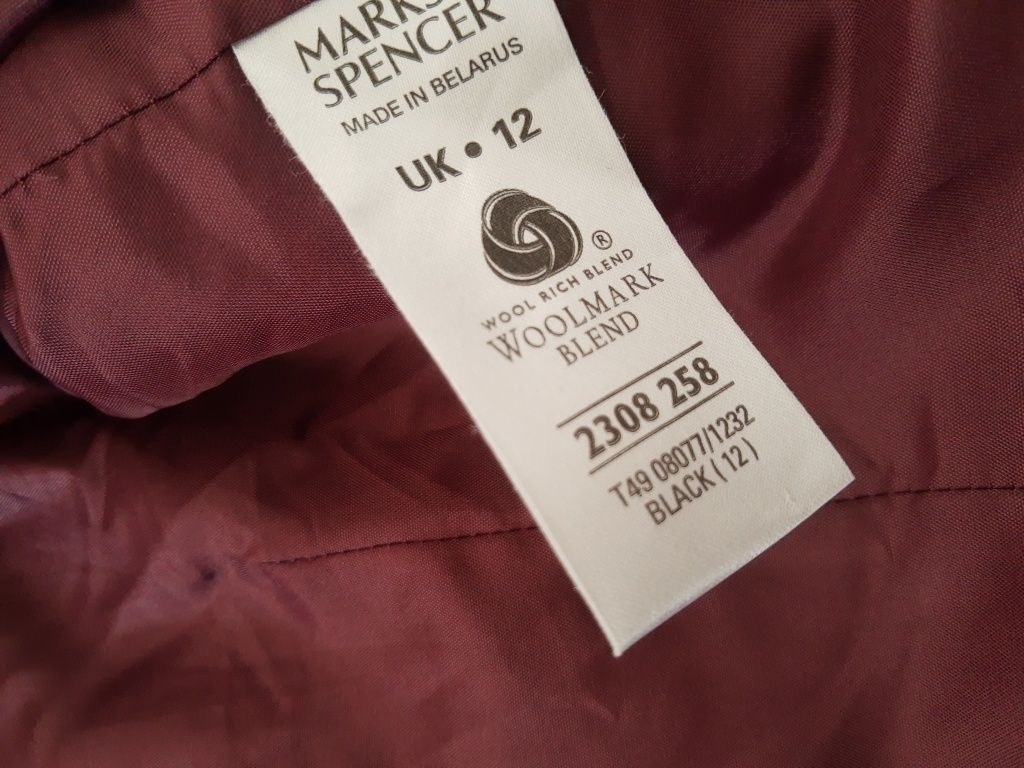 Płaszcz wełniany Marks&Spencer