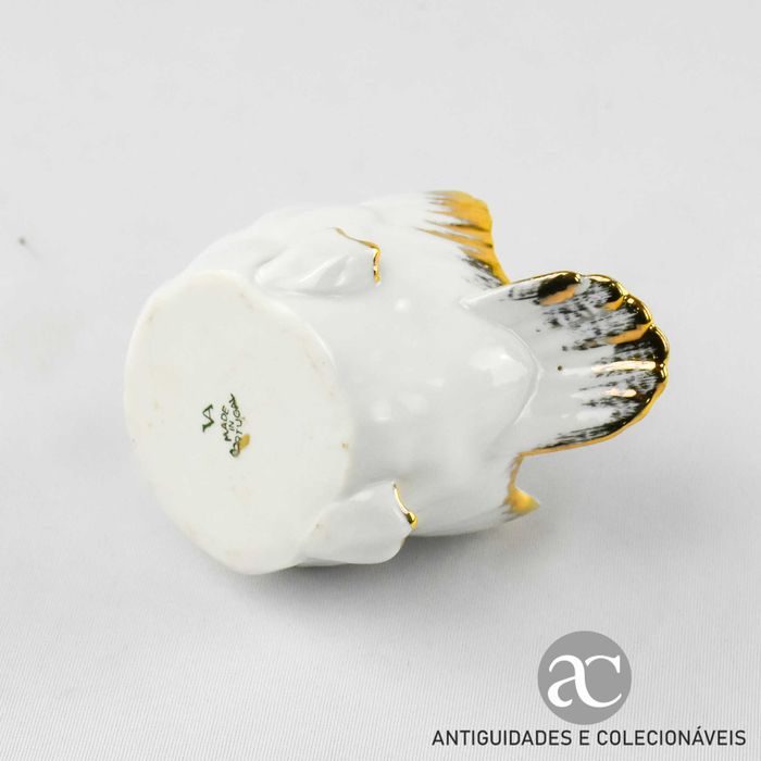 Floreira em forma de Cisne, Porcelana Vista Alegre, com dourados