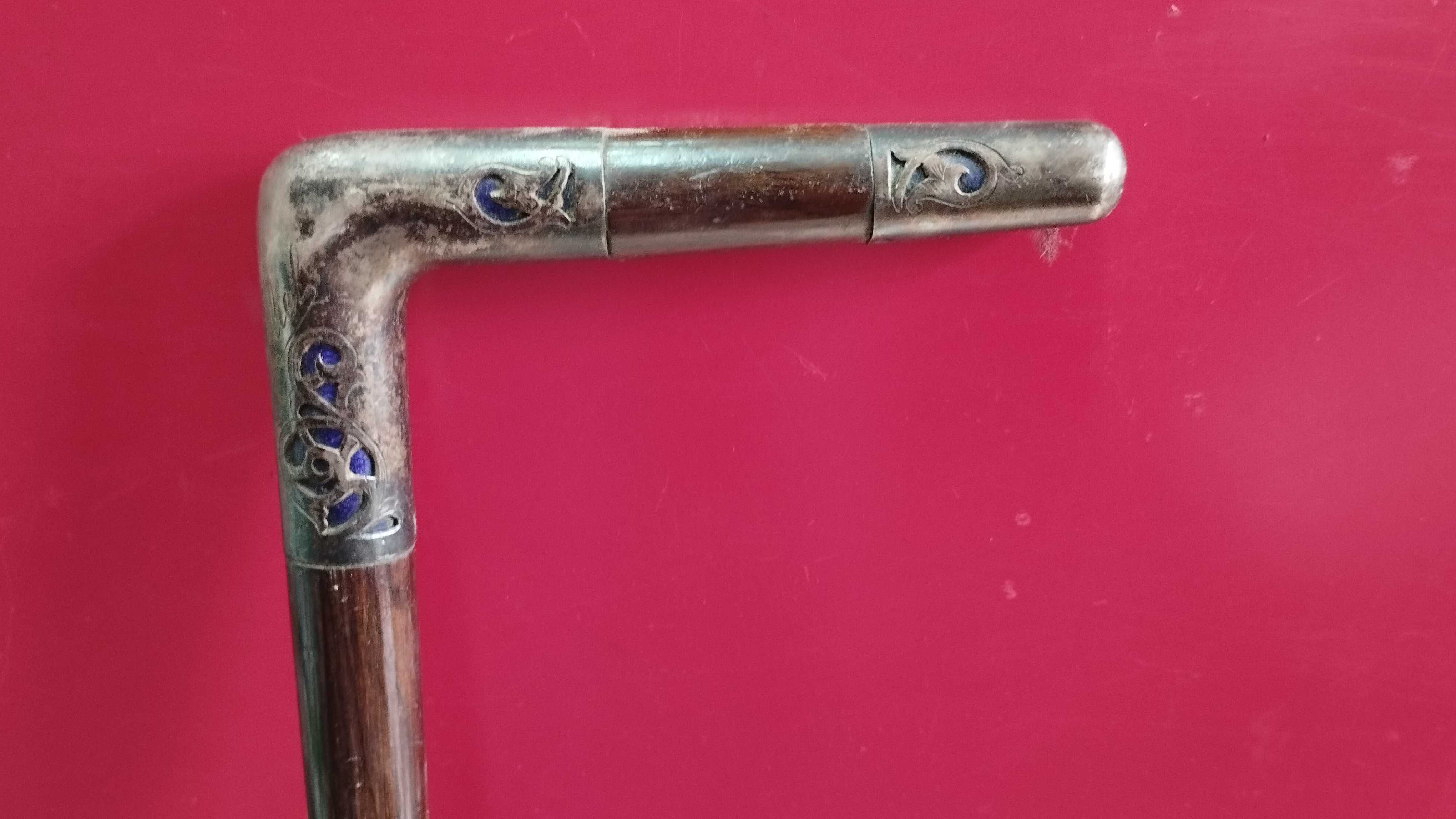 Bengala art Nouveau cantão em prata se