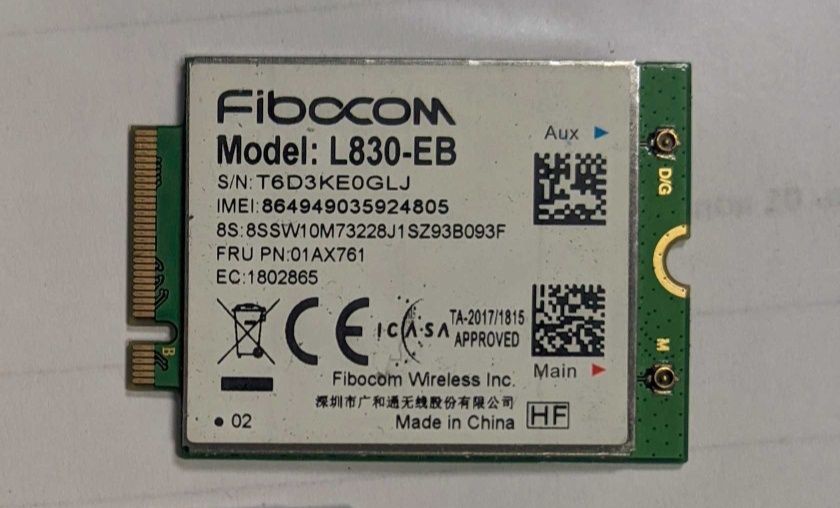 WWAN модем Fibocom l830-EB