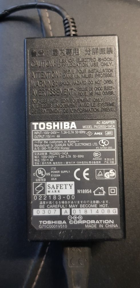 Carregador Portátil Toshiba