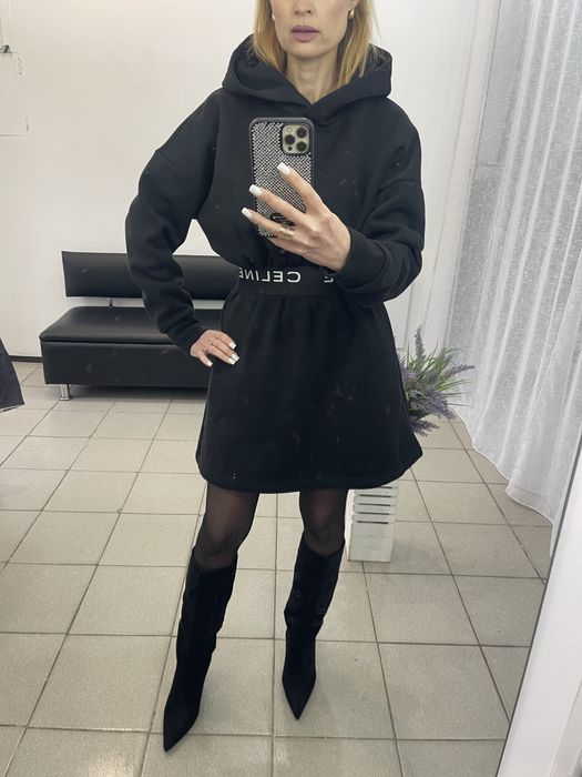 Платье  худи на флисе