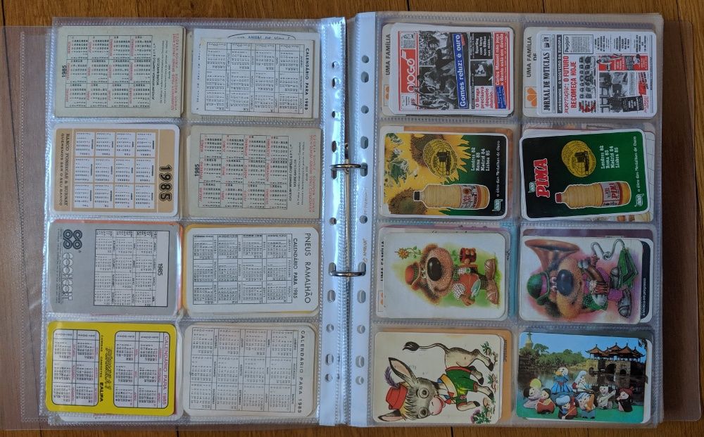 Colecção 300 calendários de bolso antigos