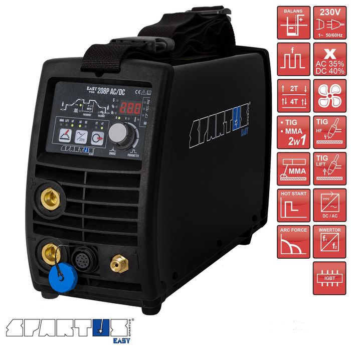 Spawarka TIG AC/DC SPARTUS asyTIG 208P AC/DC do aluminium Sklep FV