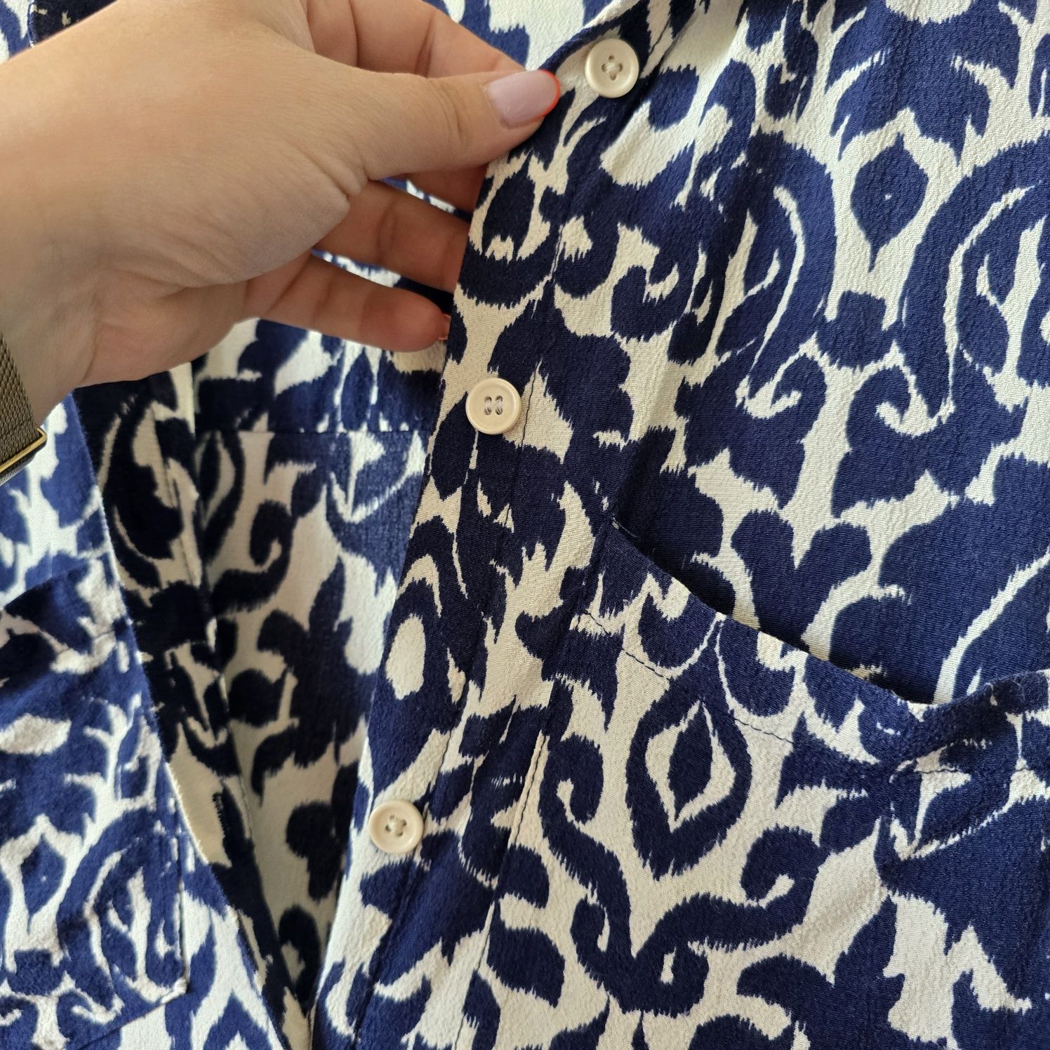 Sukienka midi Zara 44 xxl długi rękaw viscose koszulowa szmizjerka