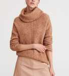 ZARA sweter wełniany camel wełna moher karmelowy gruby splot S NOWY