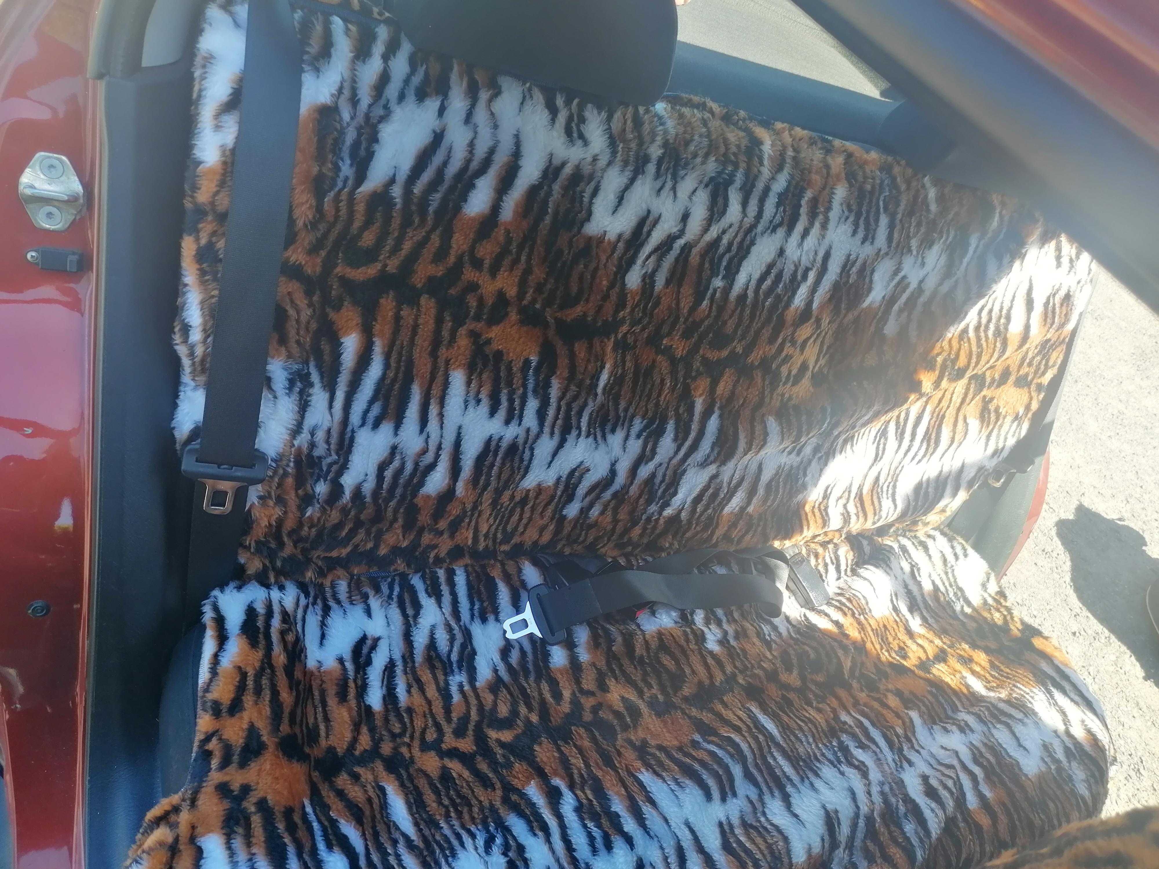 pokrowiec na fotele samochodowe tygrys, miśki oldschool prl brązowy