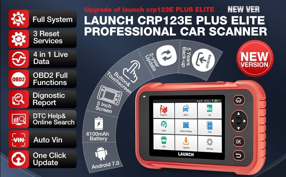 LAUNCH CRP123E PLUS Wszystkie pełne  systemy auta + funkcje specjalne