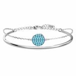 Bransoletka Swarovski - Ginger Bangle, Blue, Silver