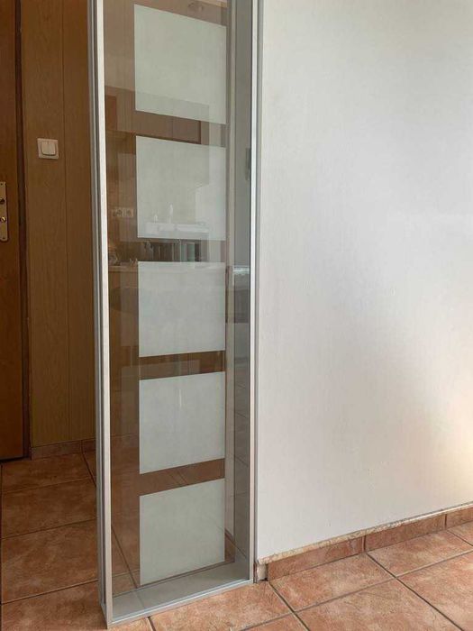 Okna wewnętrzne stałe w gips-karton 2 szyby aluminium z odp. ogniową