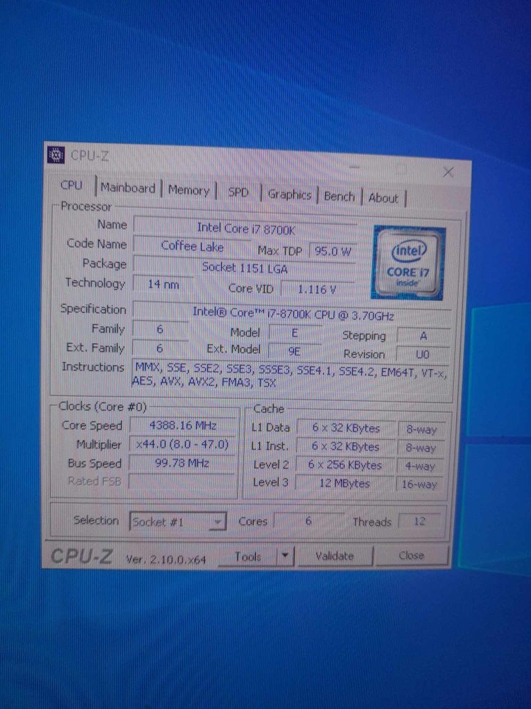 Intel Core i7 8700K 32GB RAM GTX 1080 8Gb