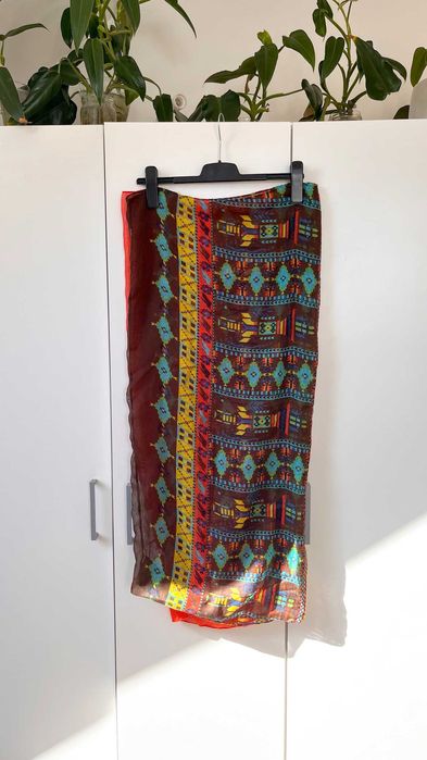 Pareo chusta komin aztec na plażę na szyję na wakacje wiskoza nowa