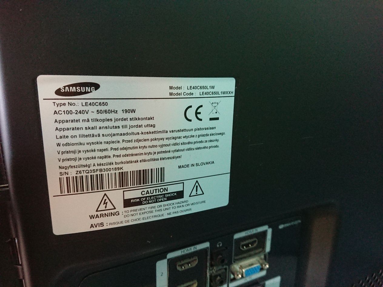 Telewizor Samsung LE40C650 40 cali