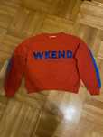 Bluza sweter na długi rękaw czerwony z lampasami oversize House M/L