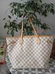 Torebka Vuitton neverfull damier azur