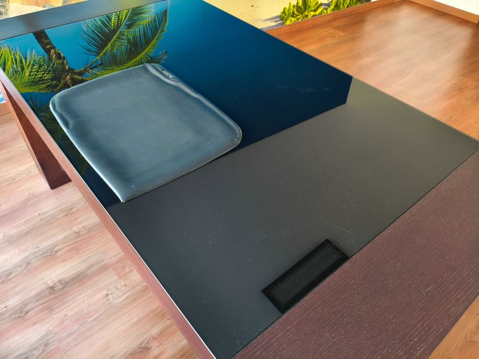 Mesa de Escritório Wenge maciça 1,80 x 80 x 80