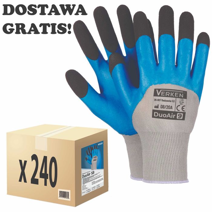 Rękawice Robocze PIANKA wodoodporne Rękawiczki Wampirki M L XL  BHP FV