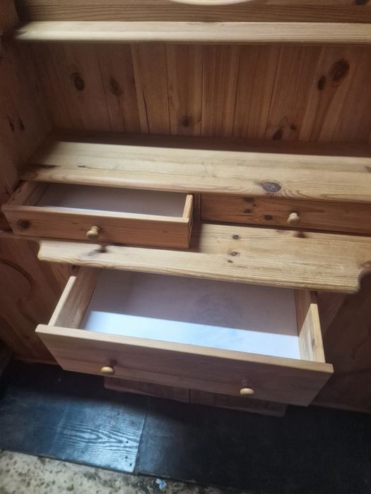 Komoda toaletka witryna sosnowa