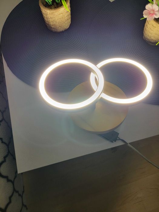 Kinkiet Rog czarny z drewnem LED Inspire