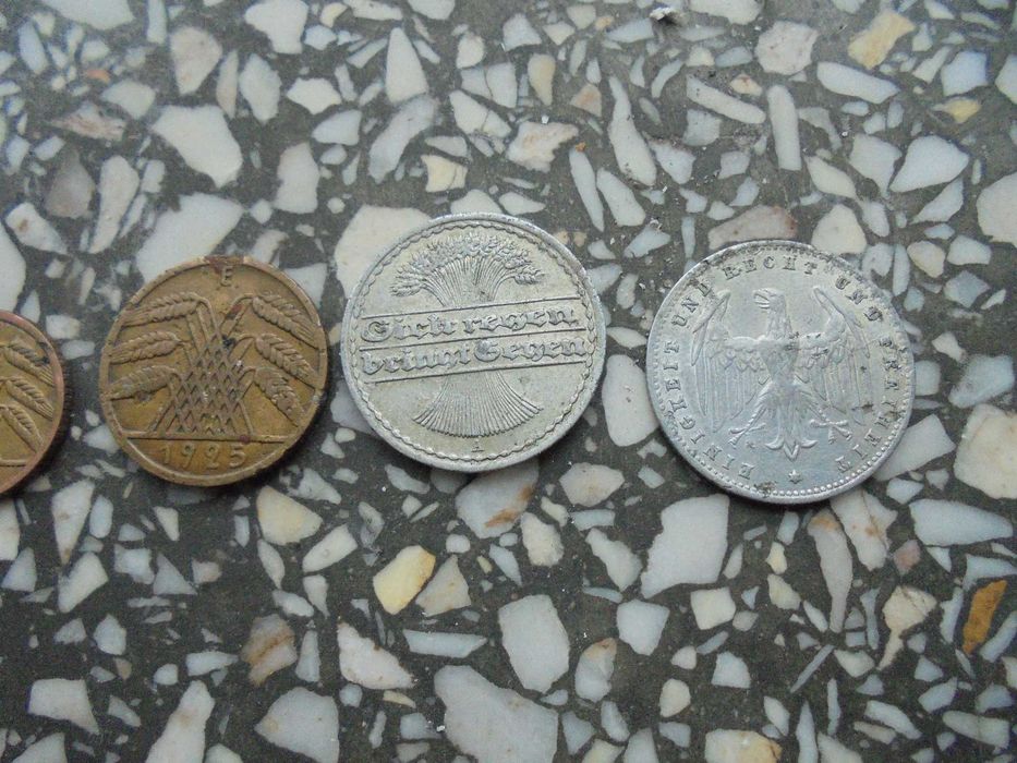 Zestaw  7 monet niemieckich przedwojennych od 1906 do 1935