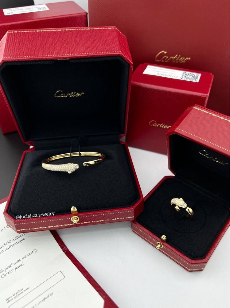 Браслет в стиле Cartier  Panthere   золото
