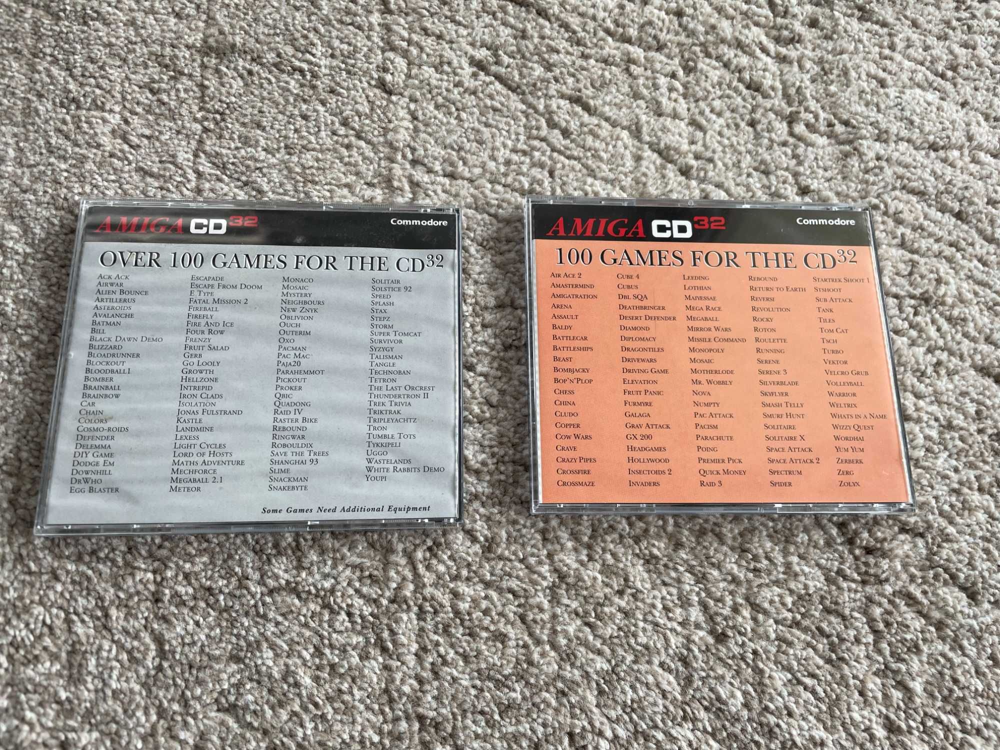 Dwie płyty z grami do Amiga CD32/ CDTV