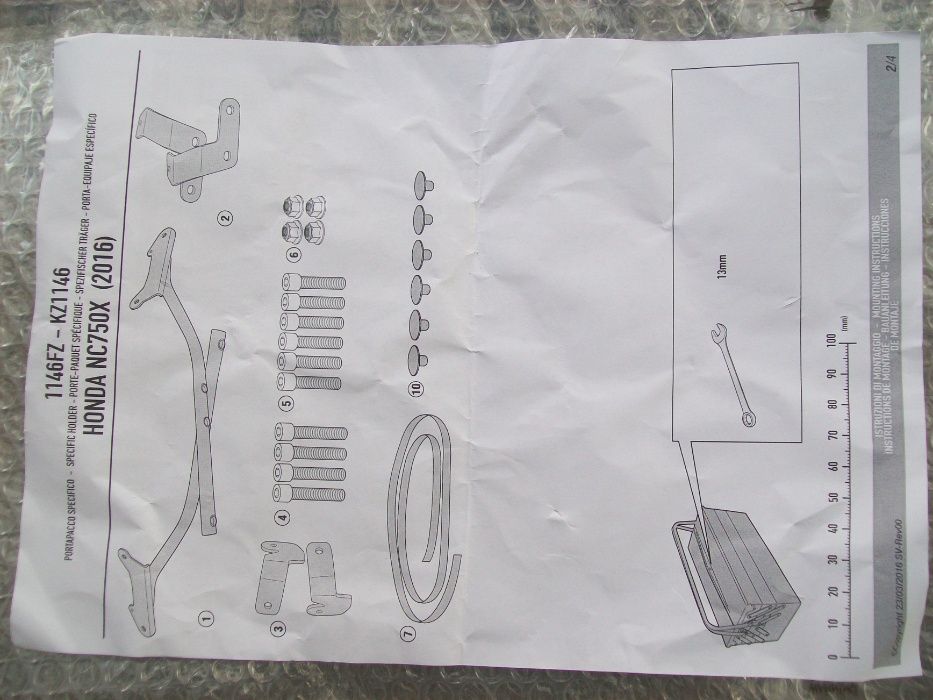 1146FZ GIVI stelaż centr. HONDA NC750X (16>20) i NC750S (16>20) nowy