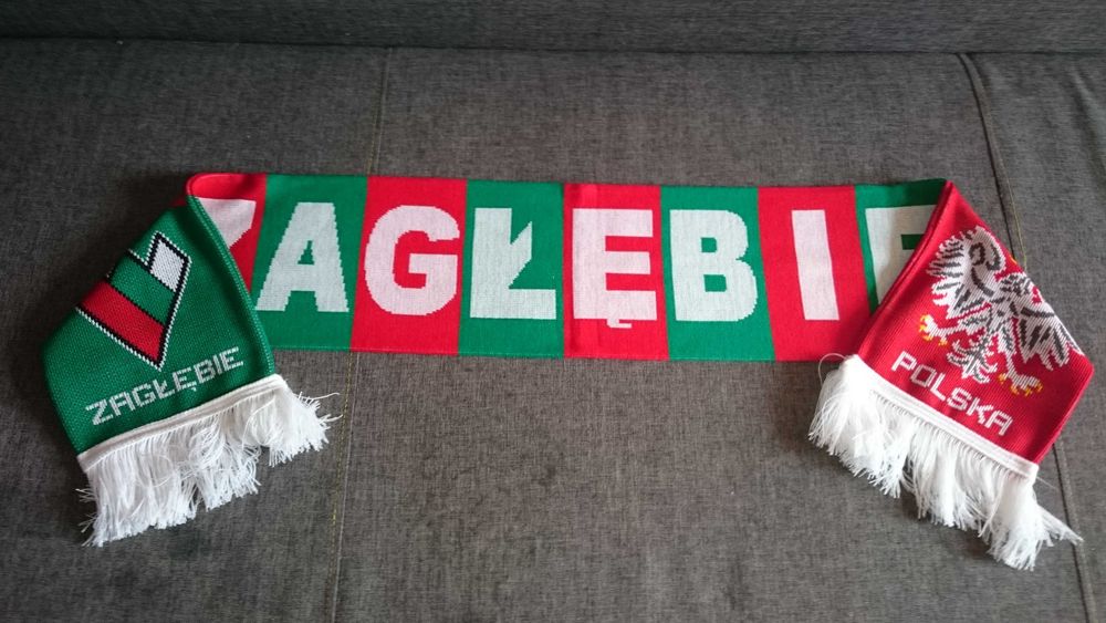 ZAGŁĘBIE SOSNOWIEC !! Szalik szal piłkarski sportowy