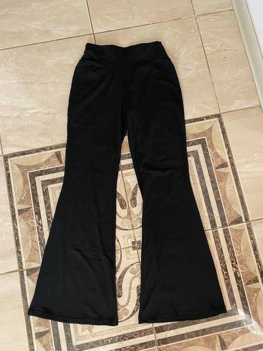 Кльош штани чорні клеш y2k опиум flared pants