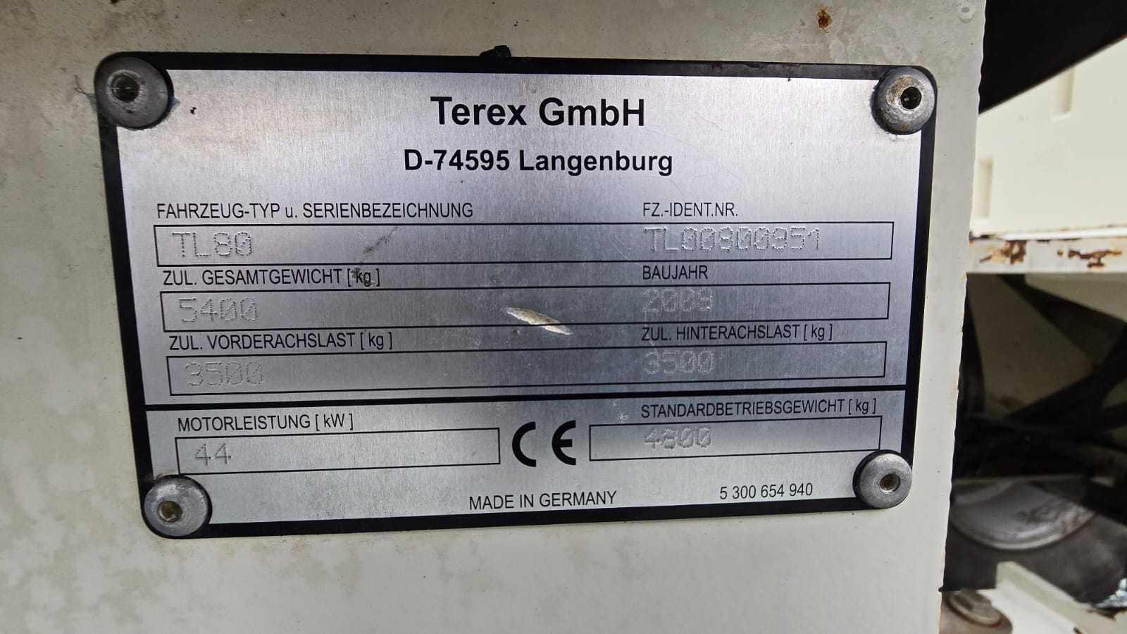 Ładowarka kołowa Terex TL80 (Weidemann wacker Jcb Schaffer)