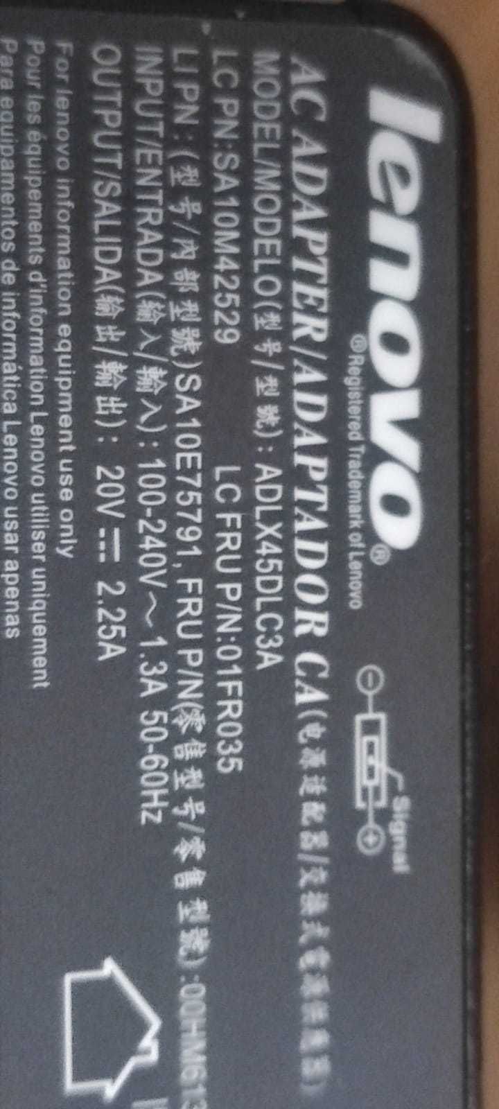 Carregador Original Lenovo T570 – Compatível com Outros Modelos