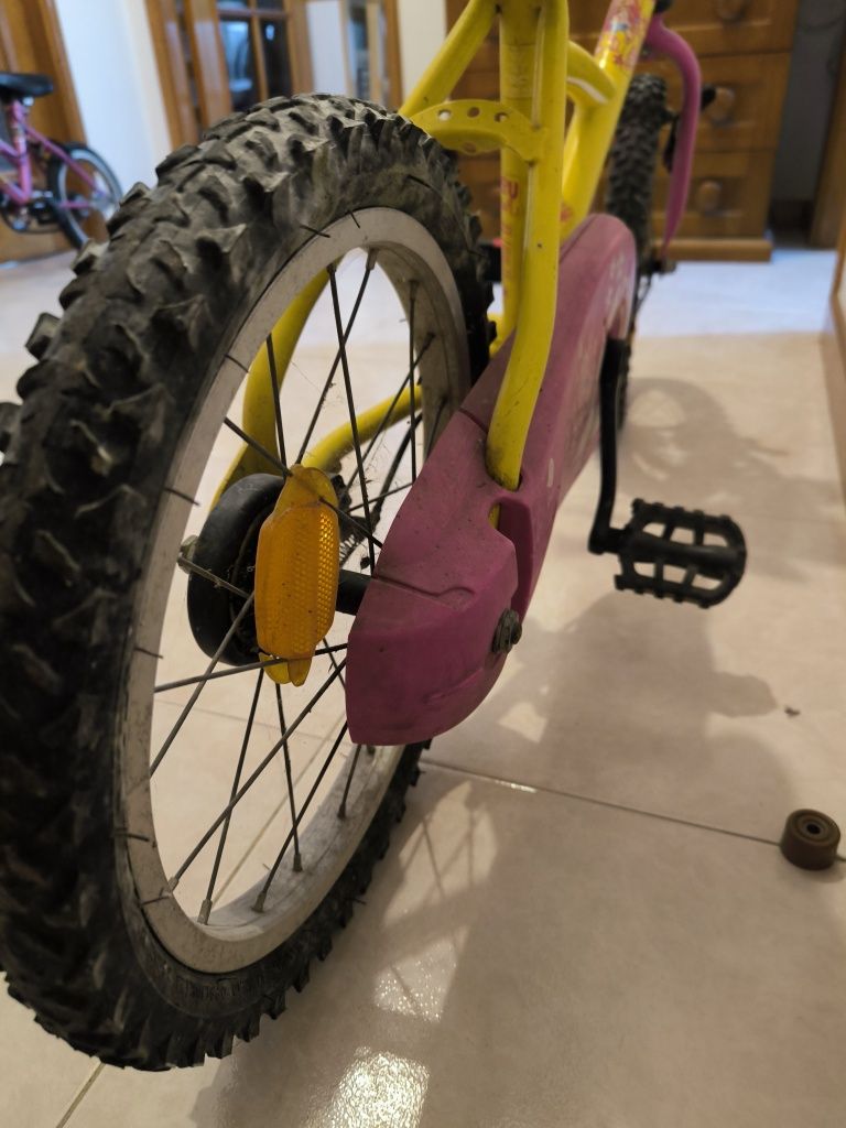 Bicicleta Infantil Aro 14 – Colorida (Amarela e Rosa)