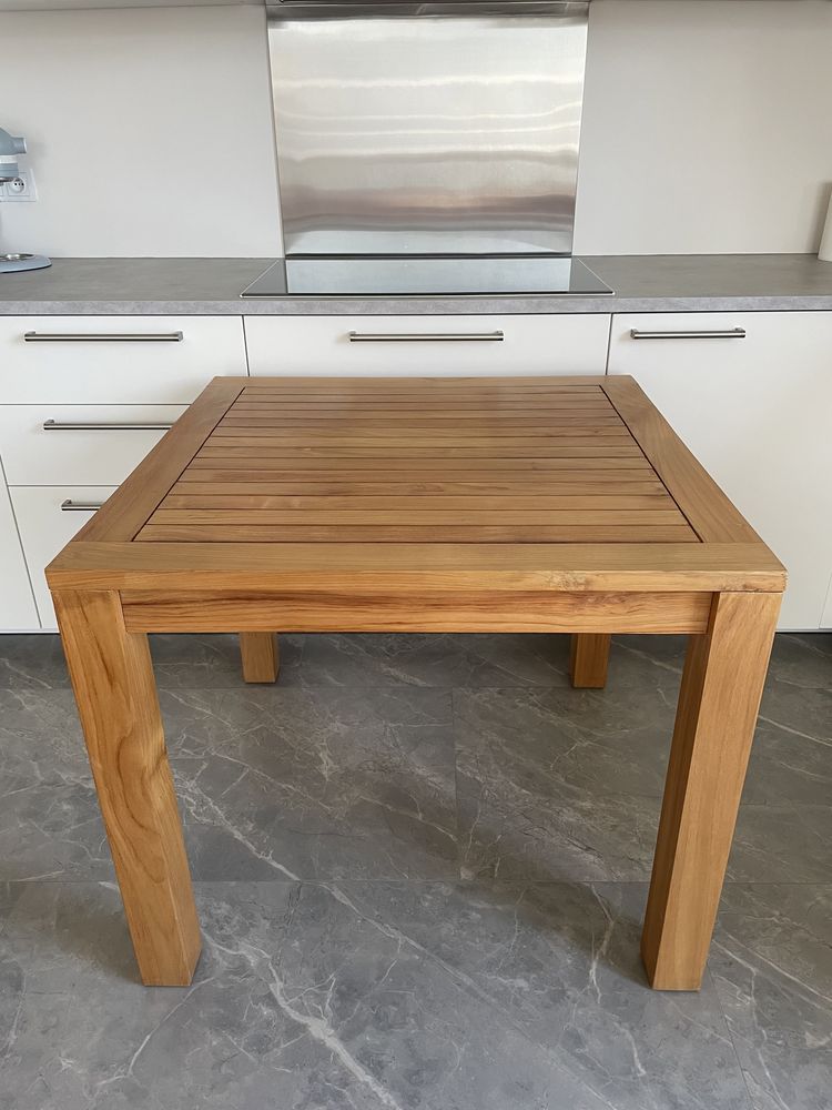 Stół teak tekowy 90 x 90cm taras ogród balkon