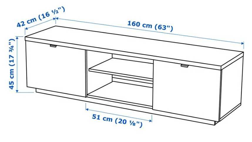 Móvel TV IKEA BYÅS Branco Como Novo