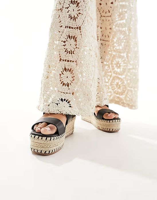 South Beach 38 Klapki Sandały Na Platformie Espadryle Thong D862