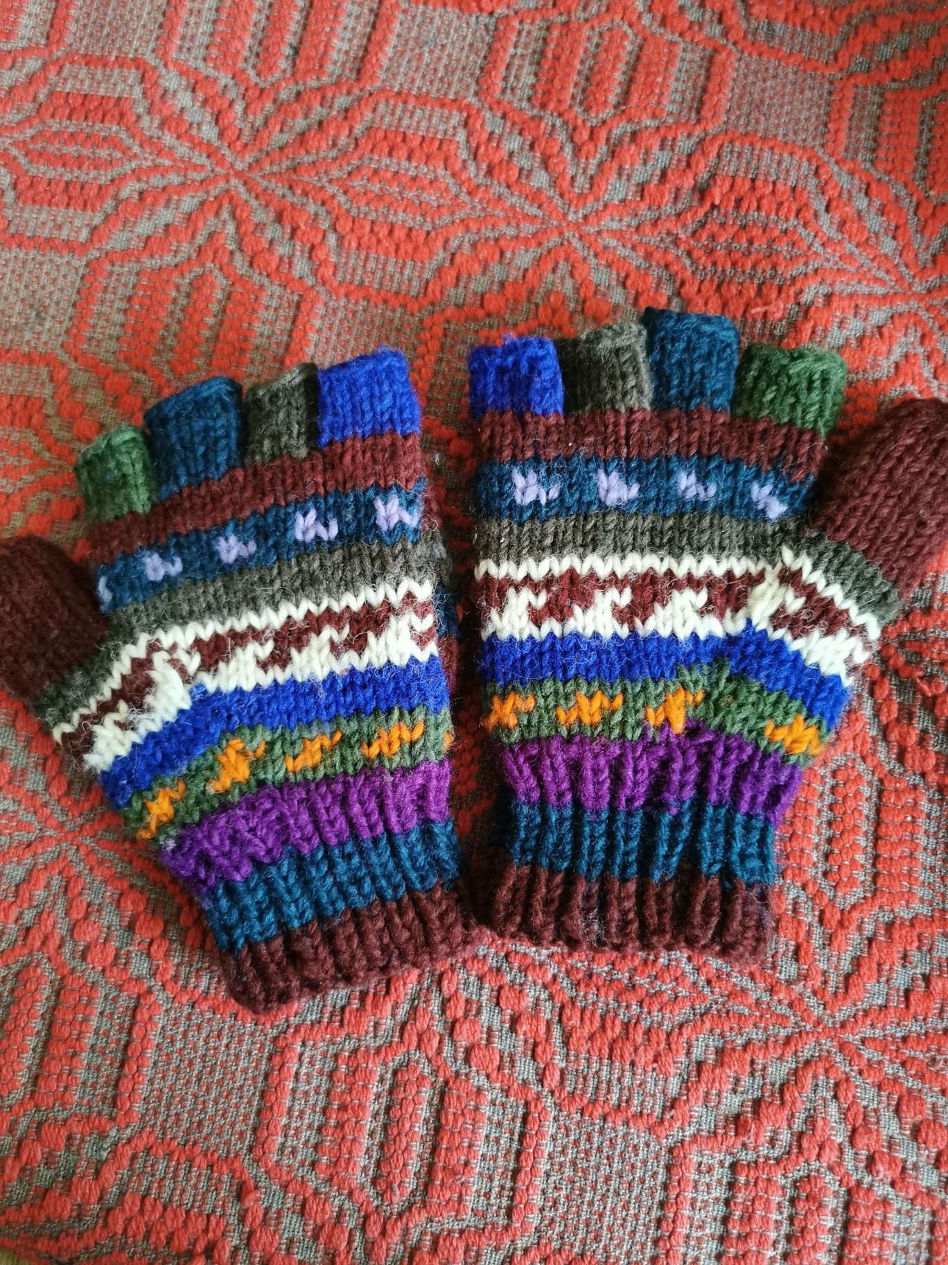 Rękawiczki kolorowe ciepłe