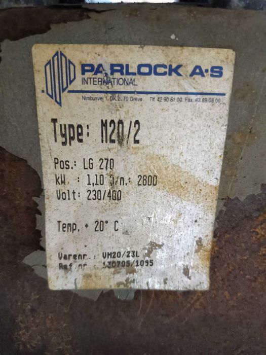 Dmuchawa elektryczna PARLOCK M20/2 + Silnik 1,1KW