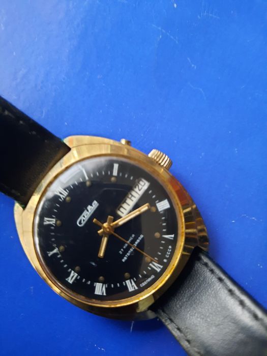 SLAVA murzynek  złocona 27 jewels kalendarz JEWELS